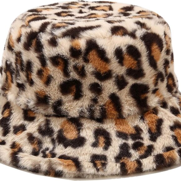 Winter Faux Fur Fuzzy Bucket Hat Fluffy Warm Hat for Women Men - Picture 1 of 1